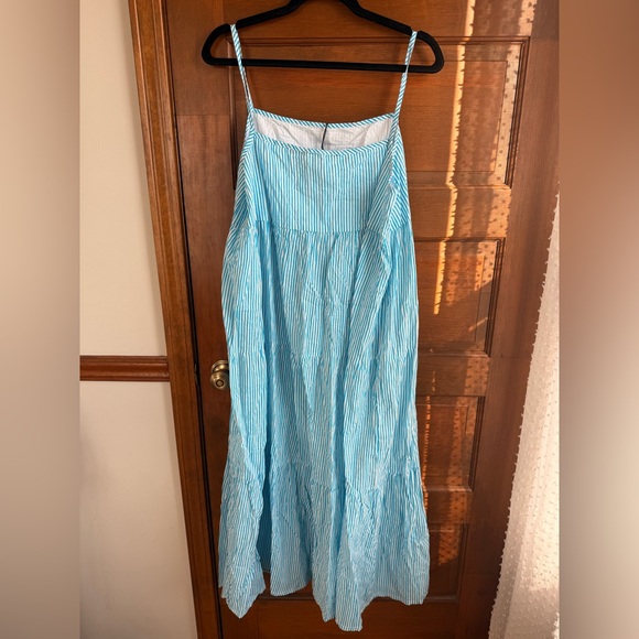 Women’s Piombo Striped Cotton Maxi Dress - Picture 3 of 3